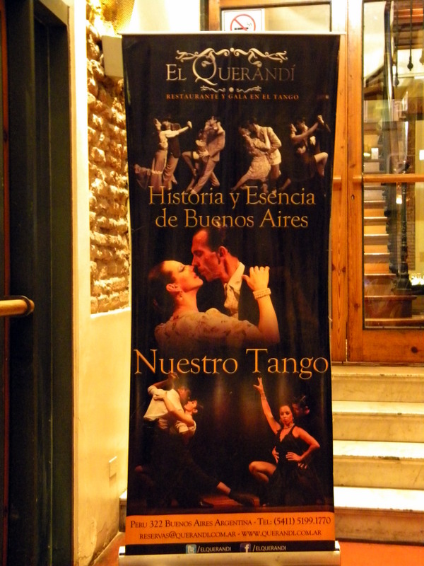 Affiche du dîner-spectacle de tango