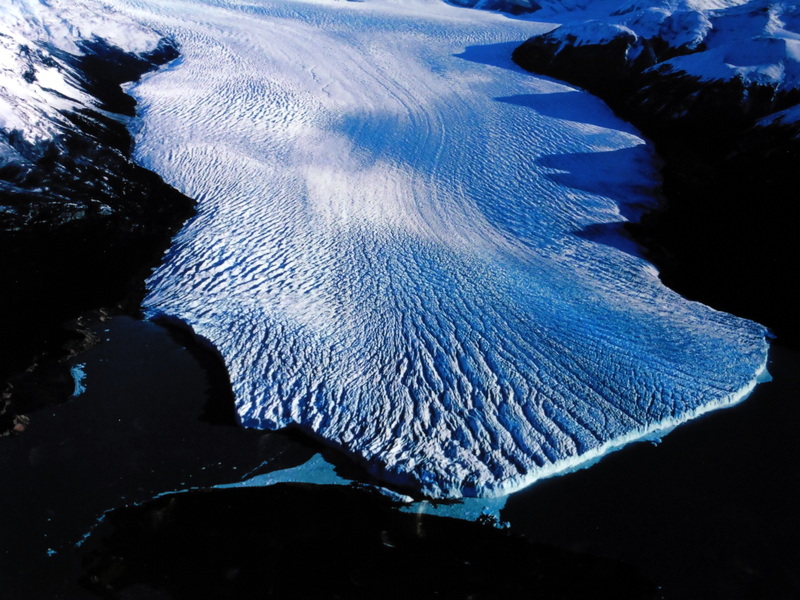 Le Perito Moreno, vu du ciel