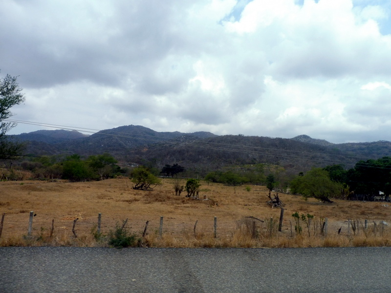 Paysage sec sur la route de Tuxtla Gutierrez