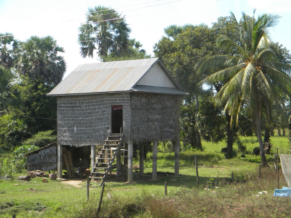 séchage du riz, Mékong, Cambodge