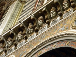 La galerie des papes, Sienne, Toscane, Italie