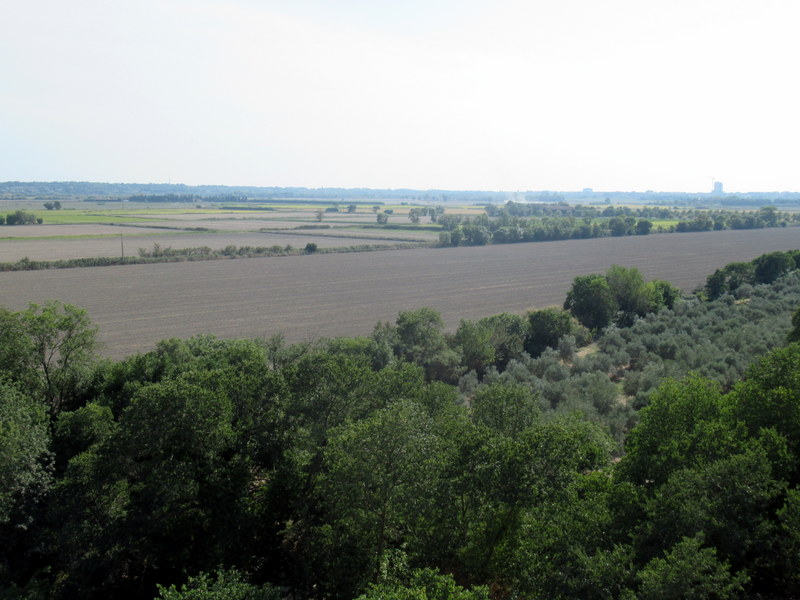 Provence, abbaye de Montmajour, panorama de la plaine du Rhône