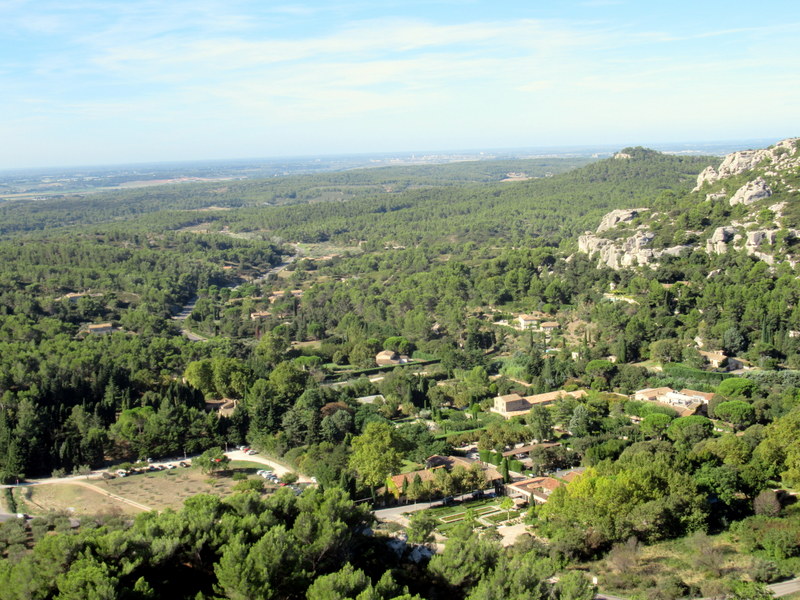 Les Baux de Provence, panorama vu depuis la citadelle en direction du sud